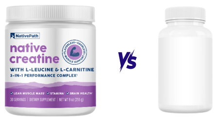 NativePath Native Creatine vs other supplemented