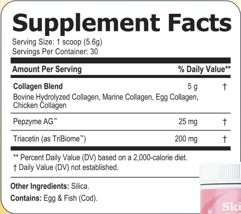 Skinny Collagen Supplement Fact